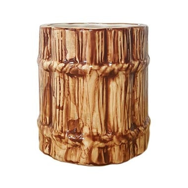 BarConic® Tiki Drinkware - Ceramic Rum Barrel Mug - 12 ounce