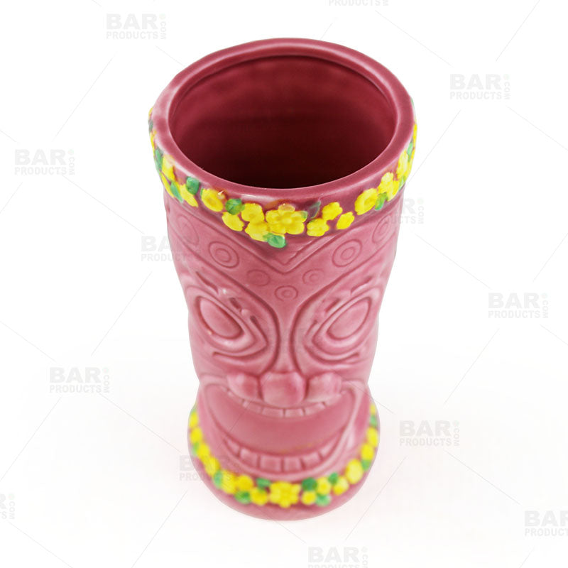 BarConic® Tiki Drinkware - Pink Flower Goddess - 12 ounce