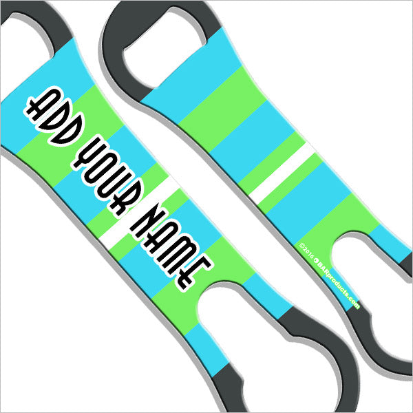 ADD YOUR NAME V-Rod® Bottle Opener - Bright Stripes