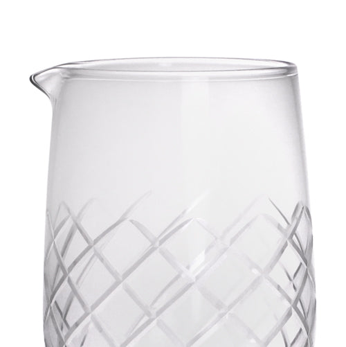 BarConic® Stemmed Diamond Pattern Mixing Glass - 887ml (30oz.)