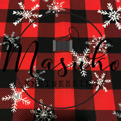 Buffalo Plaid w/ Mouse Snowflakes