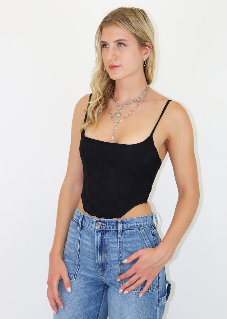 Not Out Of Your League Corset Top ☆ Black – Rock N Rags