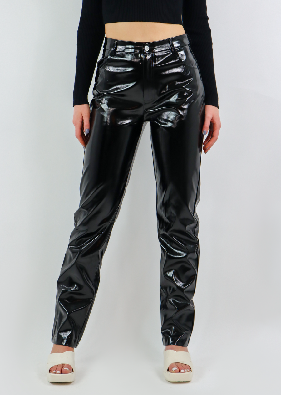 Charmed Patent Leather Pants ★ Black – Rock N Rags