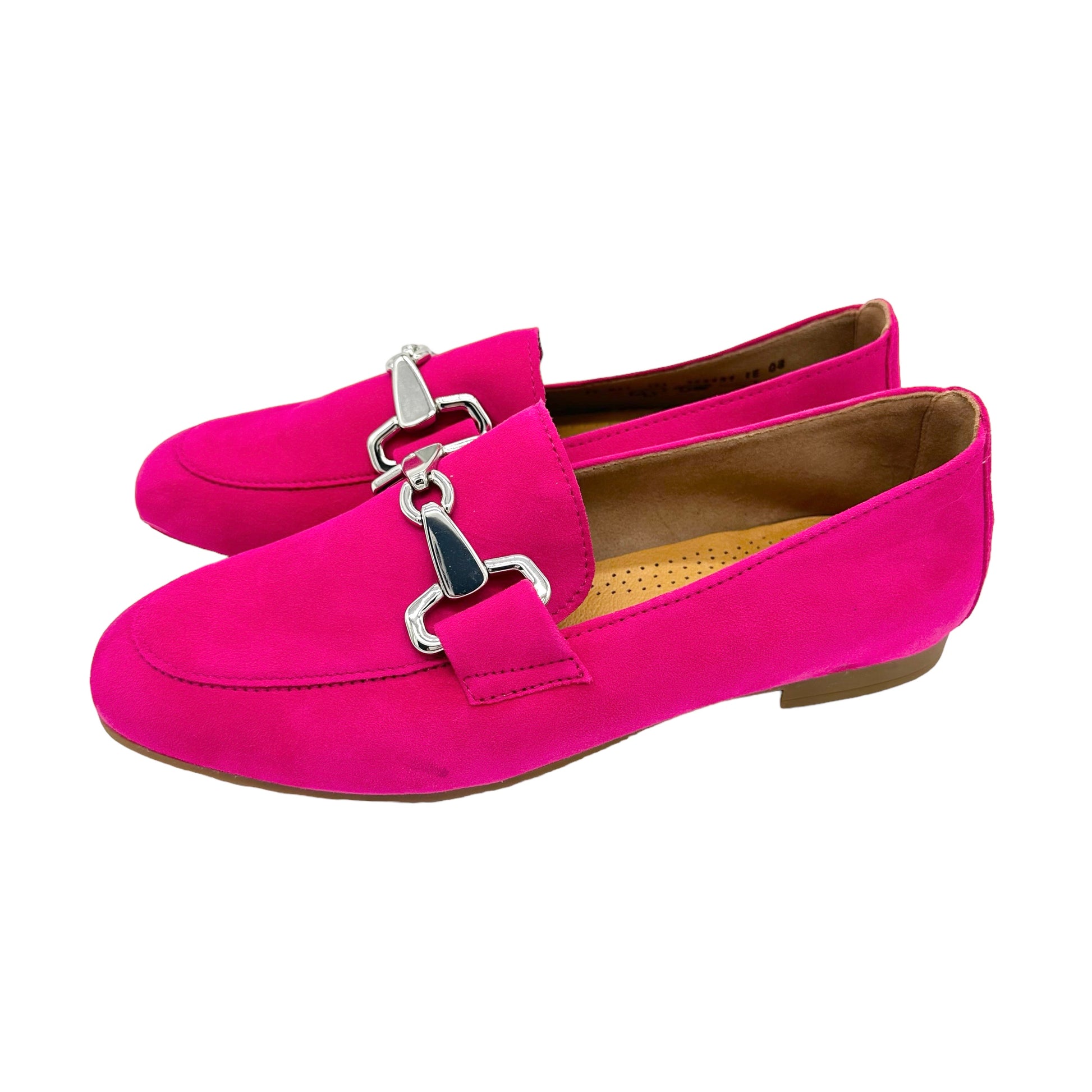 slids anden pels Gabor Jangle 25.211 soft summer suede loafers in fuchsia pink suede –  Arnouts Shoes