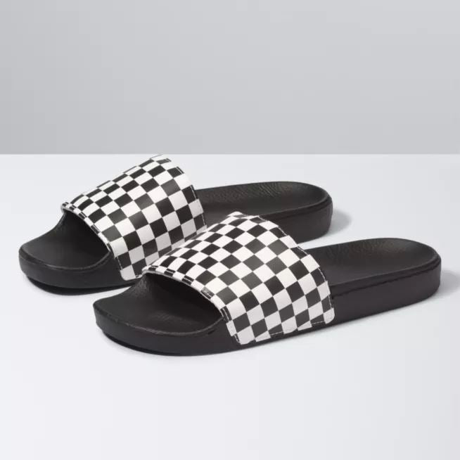 vans checkerboard slip on sandals