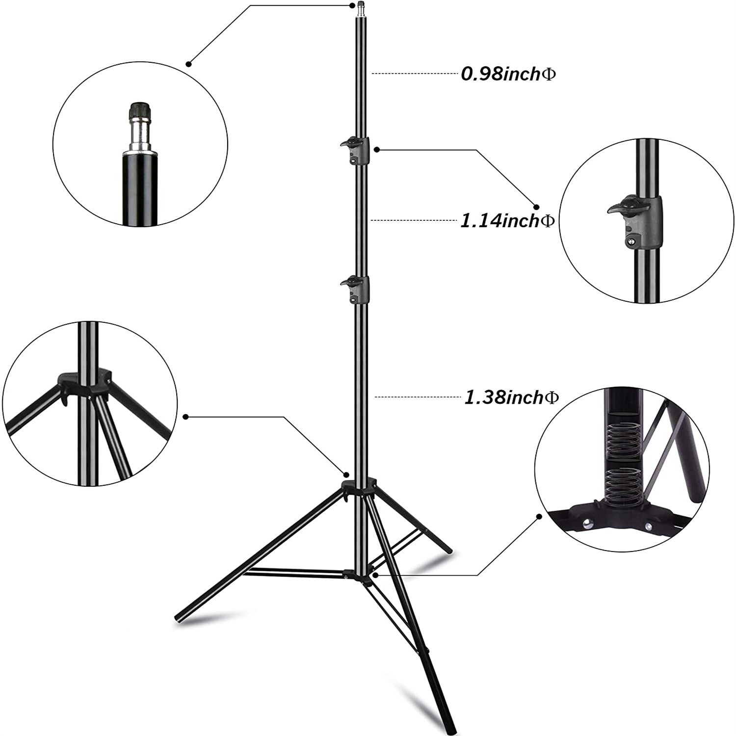 EMART 20x10ft Photo Video Studio Adjustable Heavy Duty Photography Backdrop Stand, Background Support System Kit