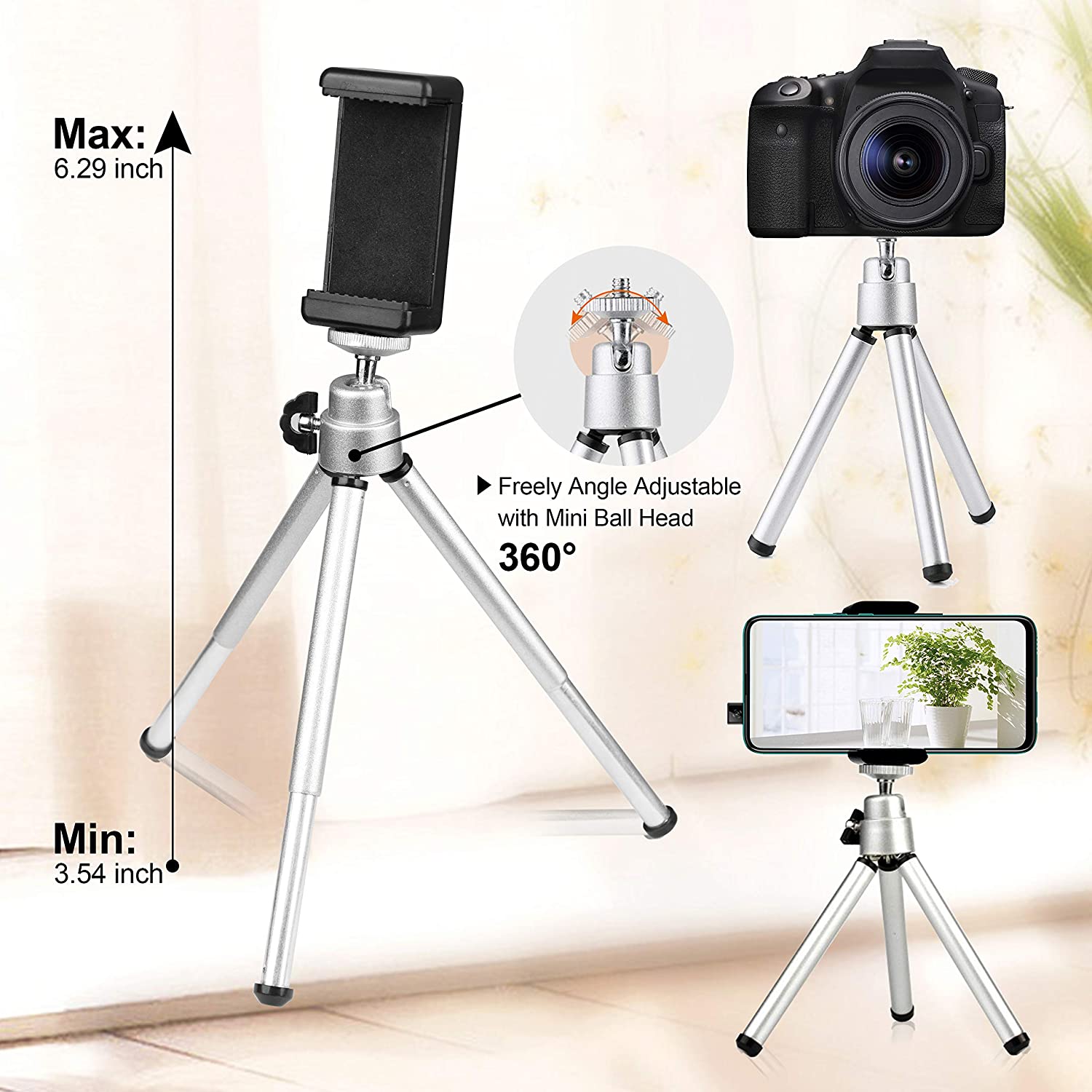 Emart 16 x 16 Inch Lighting Photography Studio Box Kit Tabletop Photo Light Shooting Tent, Portable Table Top Tripod Stand Holder for Phone