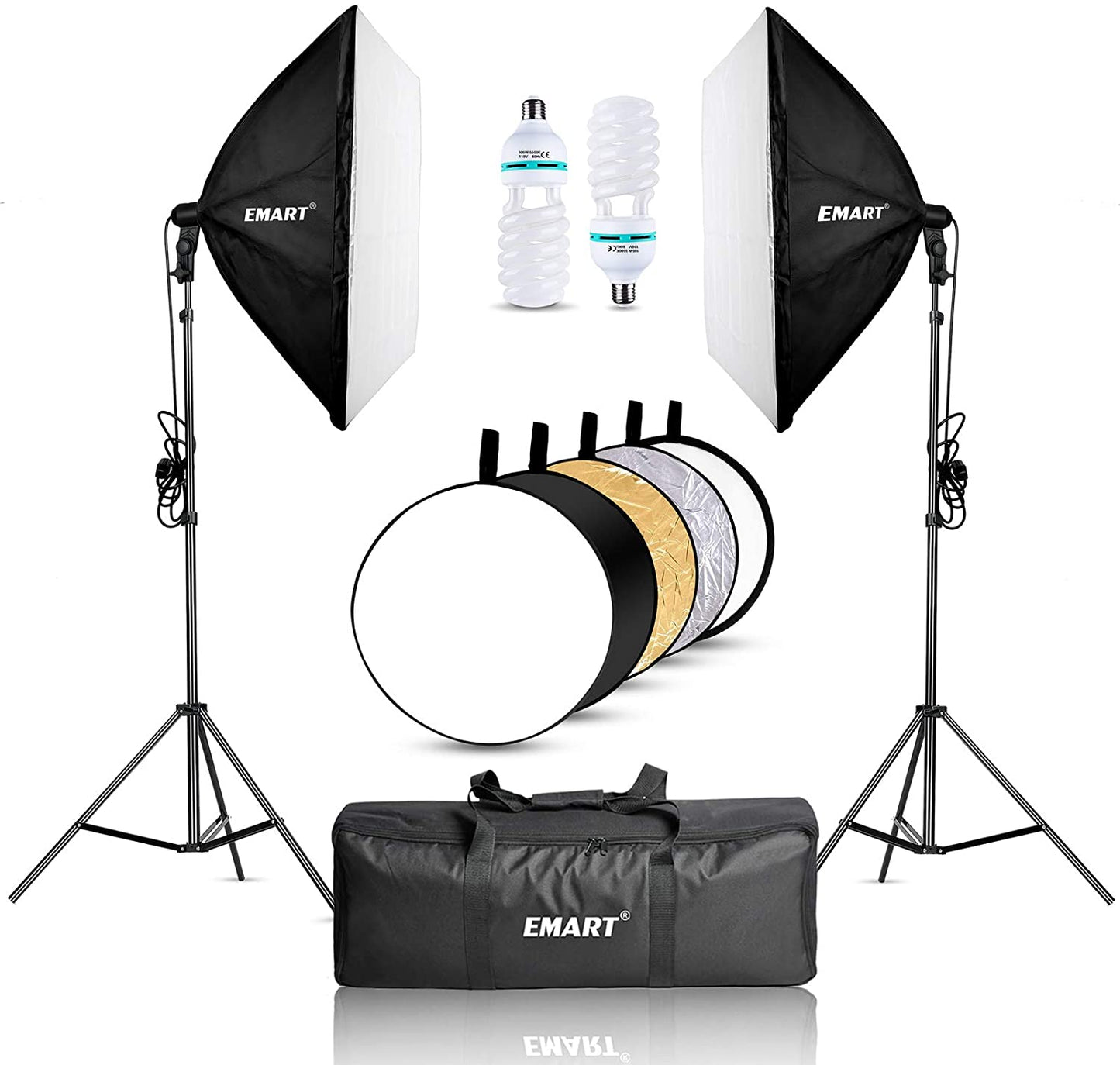 Guvernør hæk Korridor Ideas Illuminated 24"x24" 1000W Softbox Lighting Kit with Reflector, P –  EMART | Photography Equipment | Studio Setup