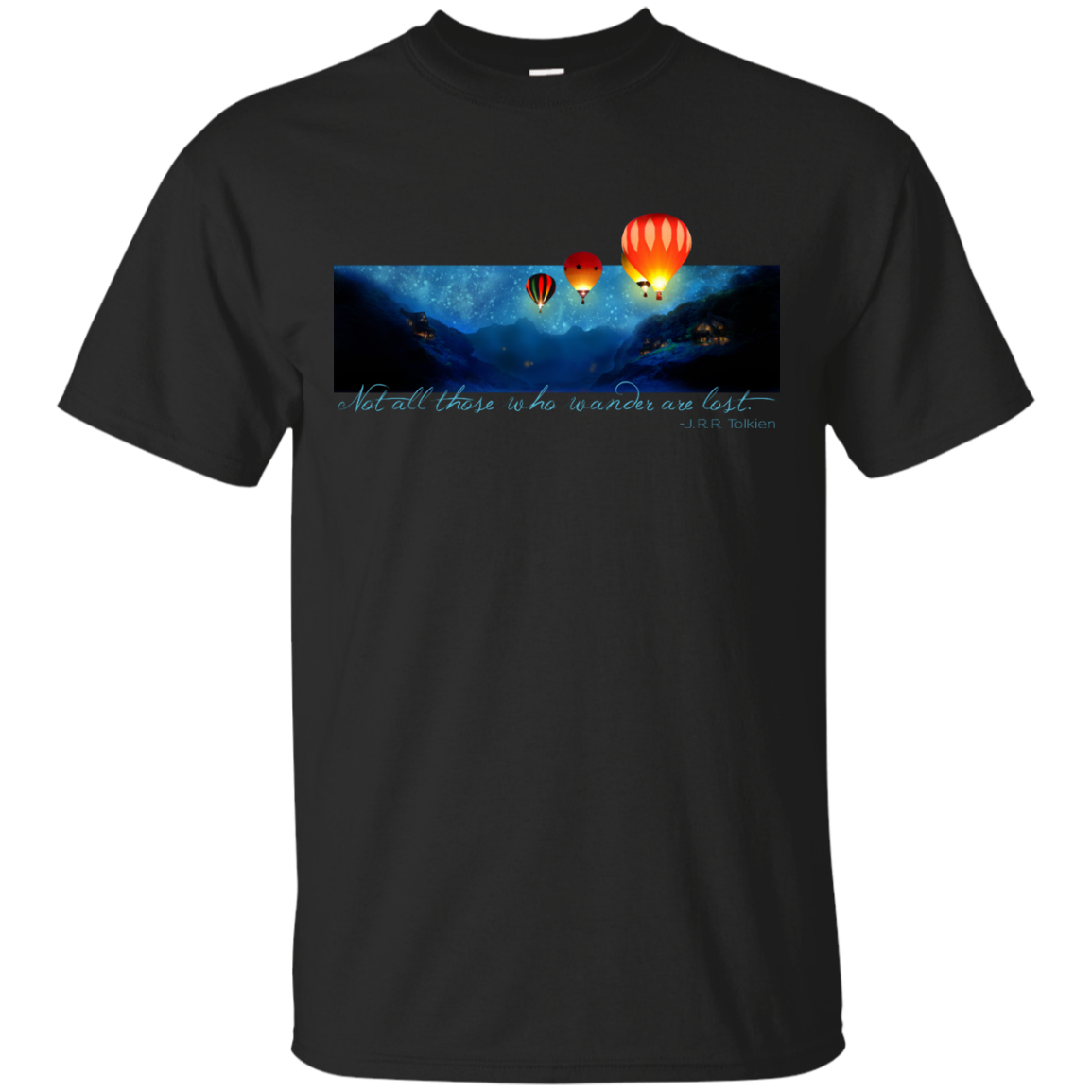 Hot Air Balloons - Ballooning On A Starry Night T-shirt