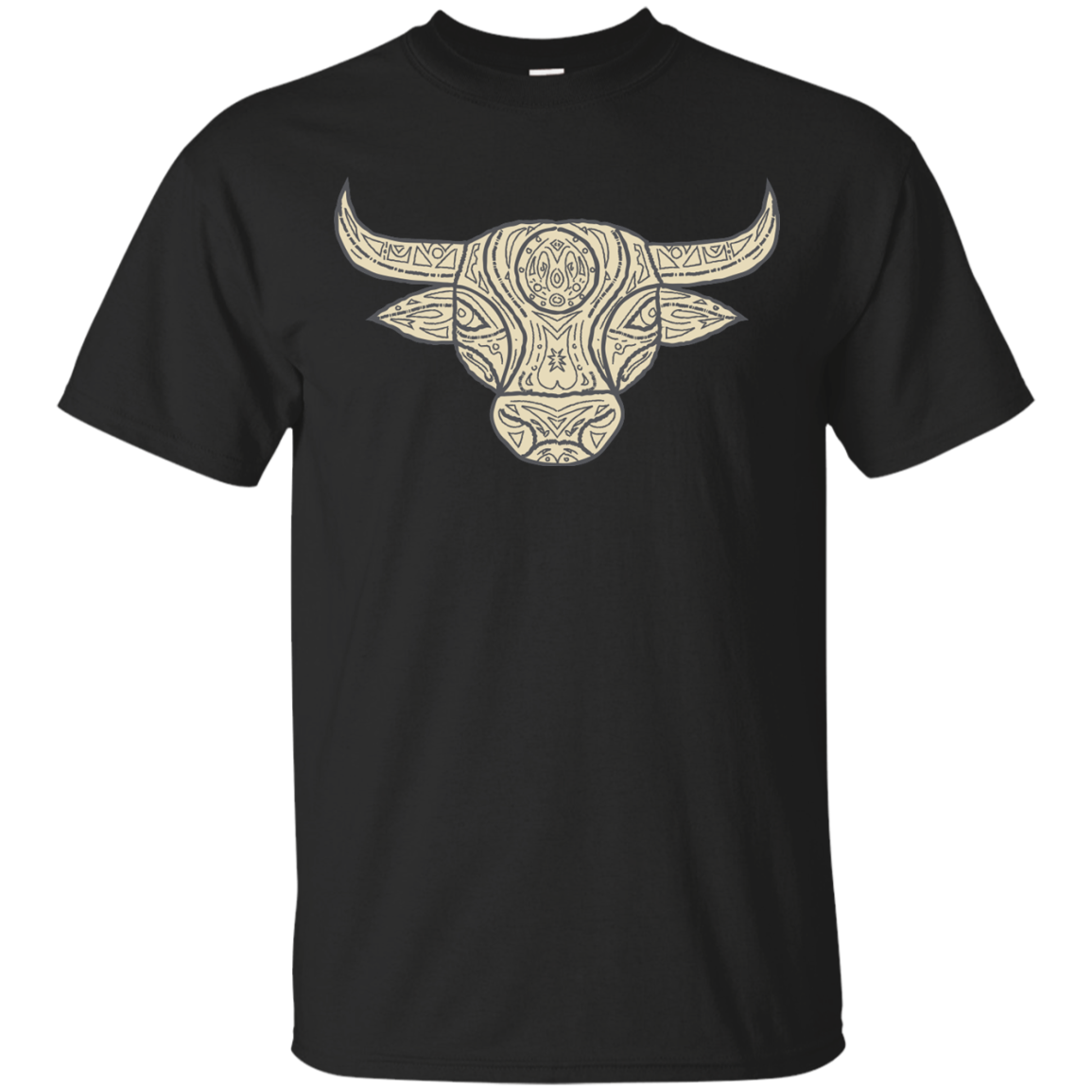Bull Cow Head Front Mandala T-shirt