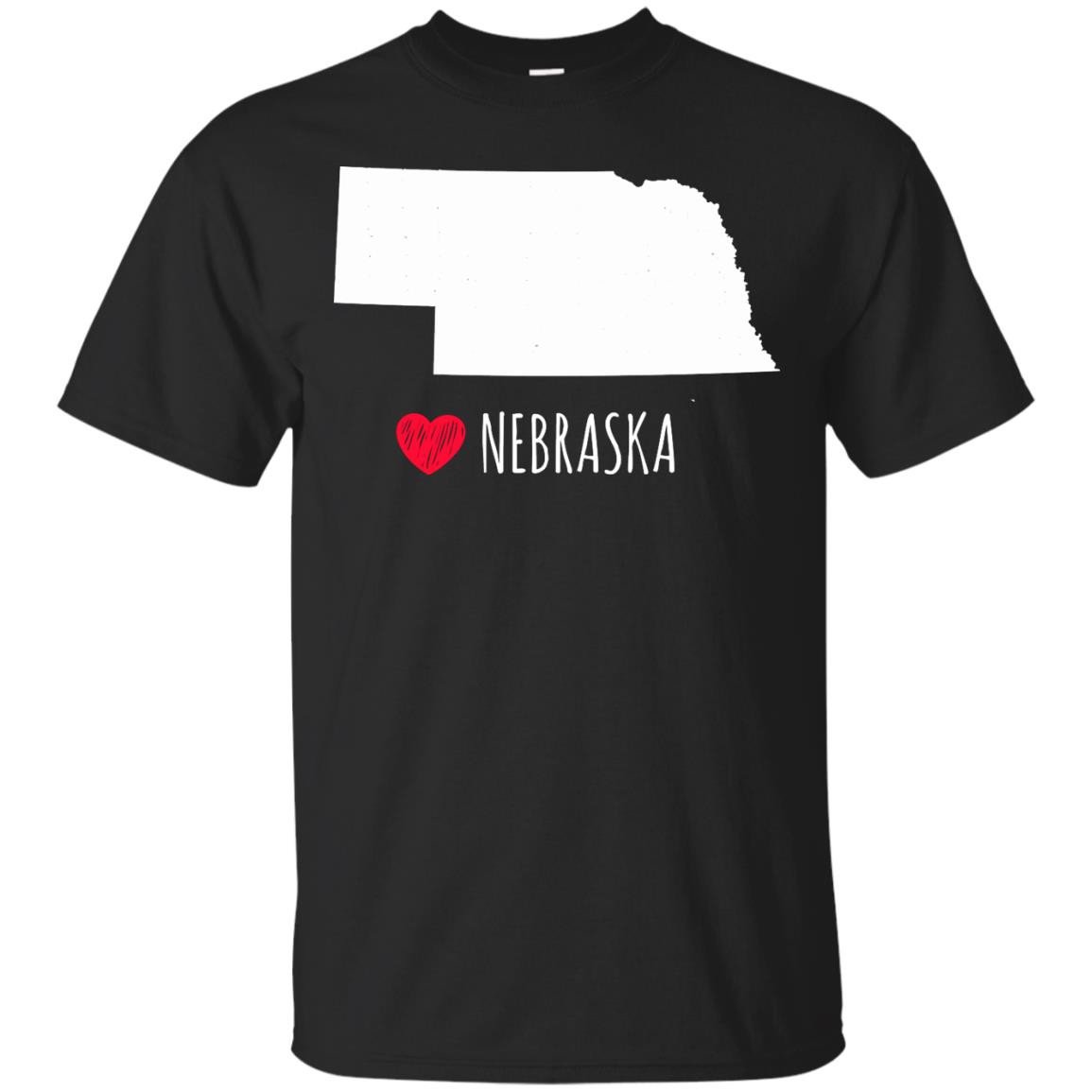 Love Heart Nebraska T Shirt