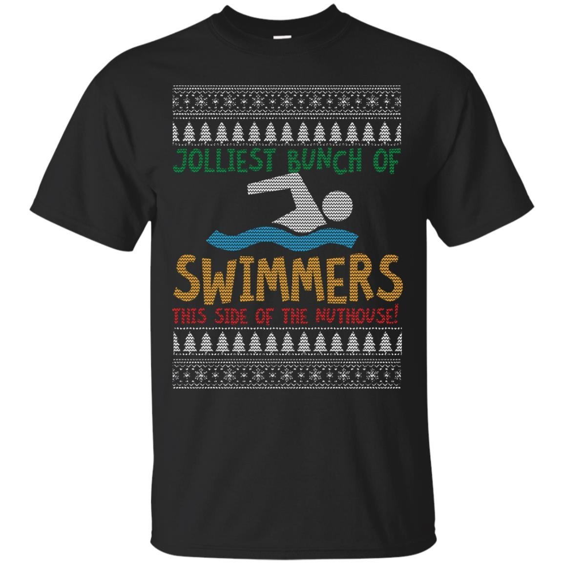 Jolliest Bunch Of Swimmers ? Swimming Christmas T-shirt