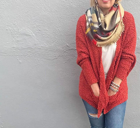 fall scarf fall sweater fall cardigan rust cardigan umgee