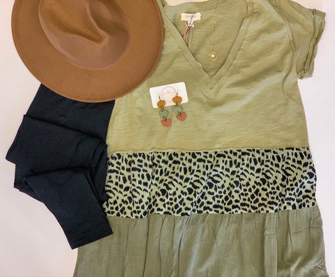 umgee shirt cheetah print leopard print brown hat fall outfit fall cheetah