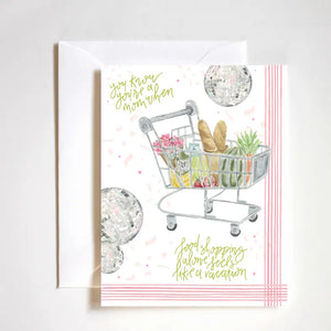 HUMOROUS FOOD SHOPPING MOTHER'S DAY CARD - THREE