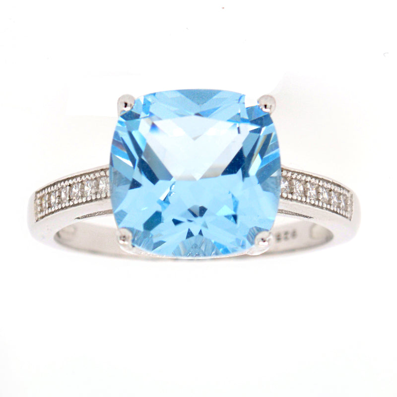 Skyla Blue Cubic Zirconia Ring – sybellajewellery