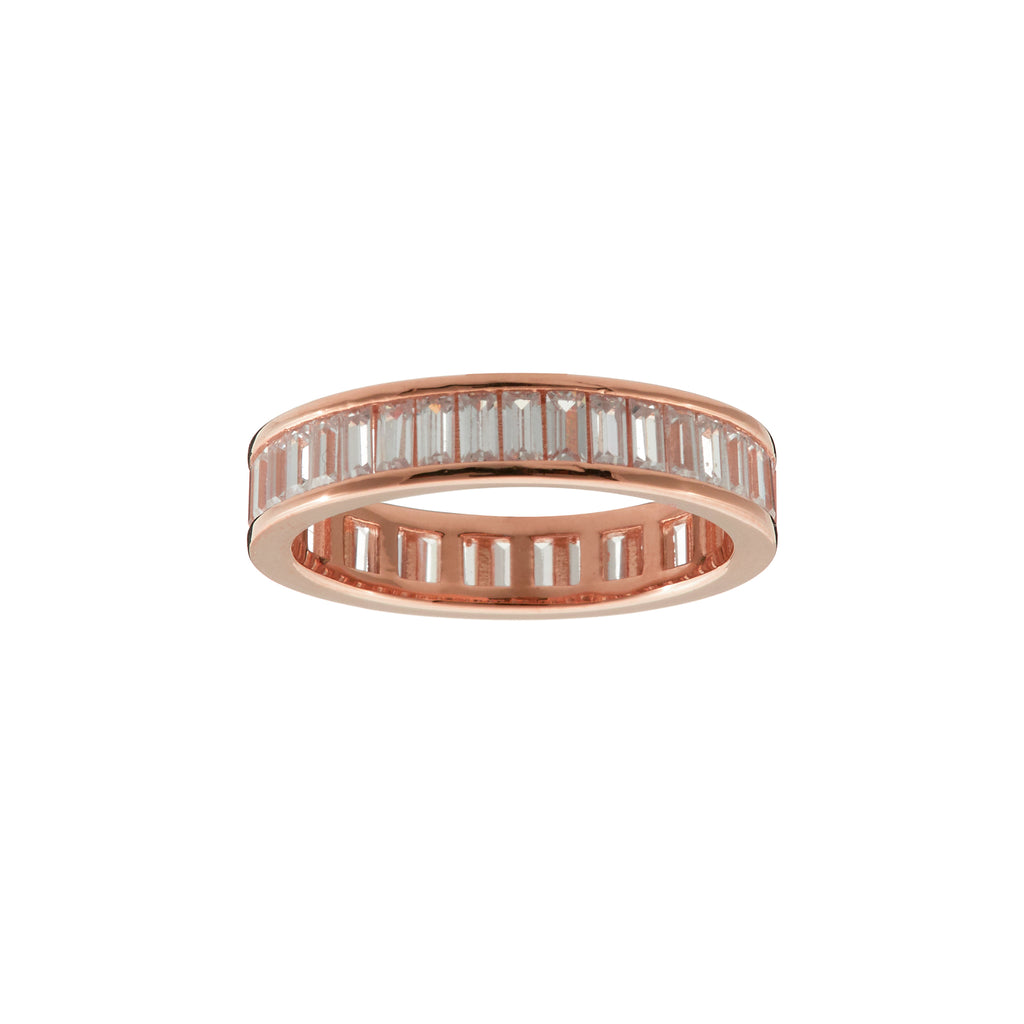 baguette ring rose gold