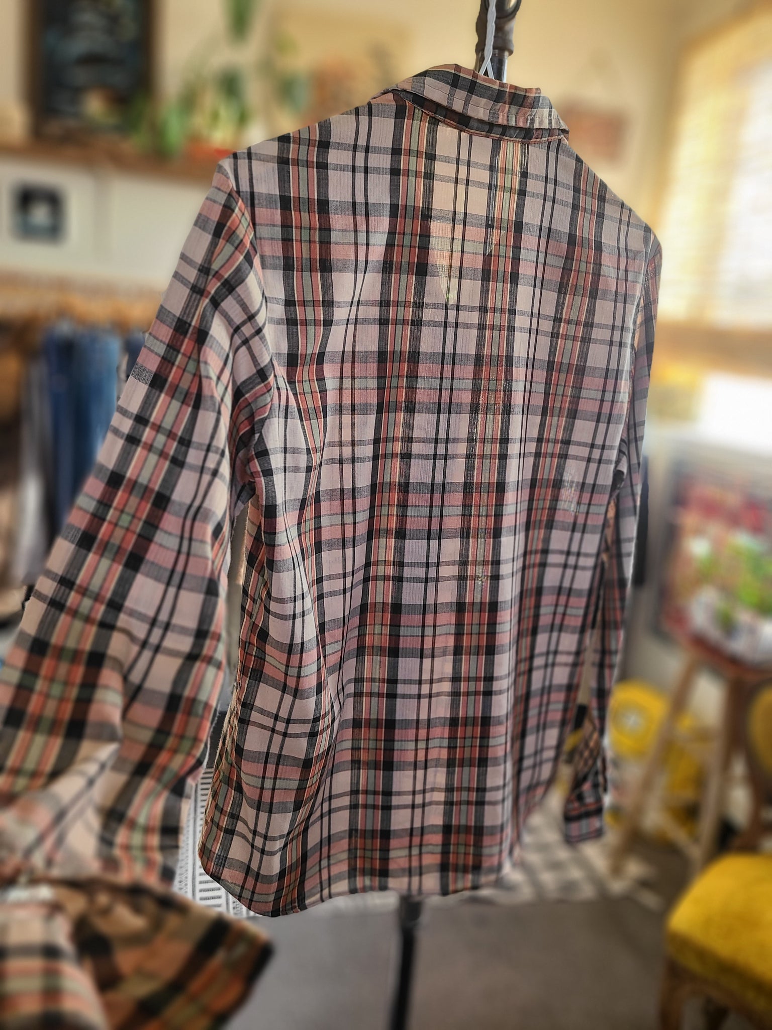 50s/60s Style Plaid button down – L'antico Vintage Co.