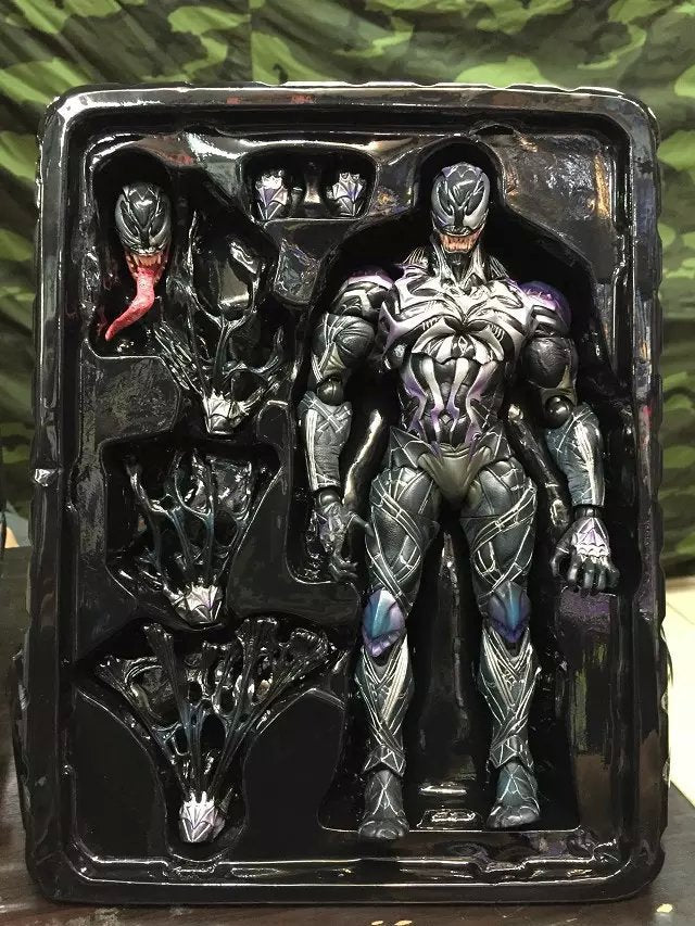 black venom spiderman action figure