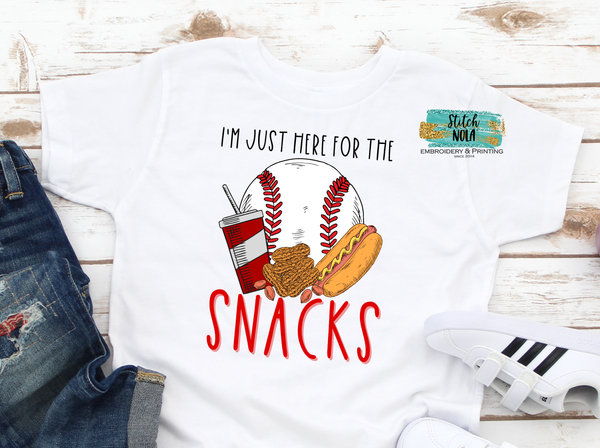 That's My Bro I'm Just Here For Snack Bar Funny Baseball Shirt