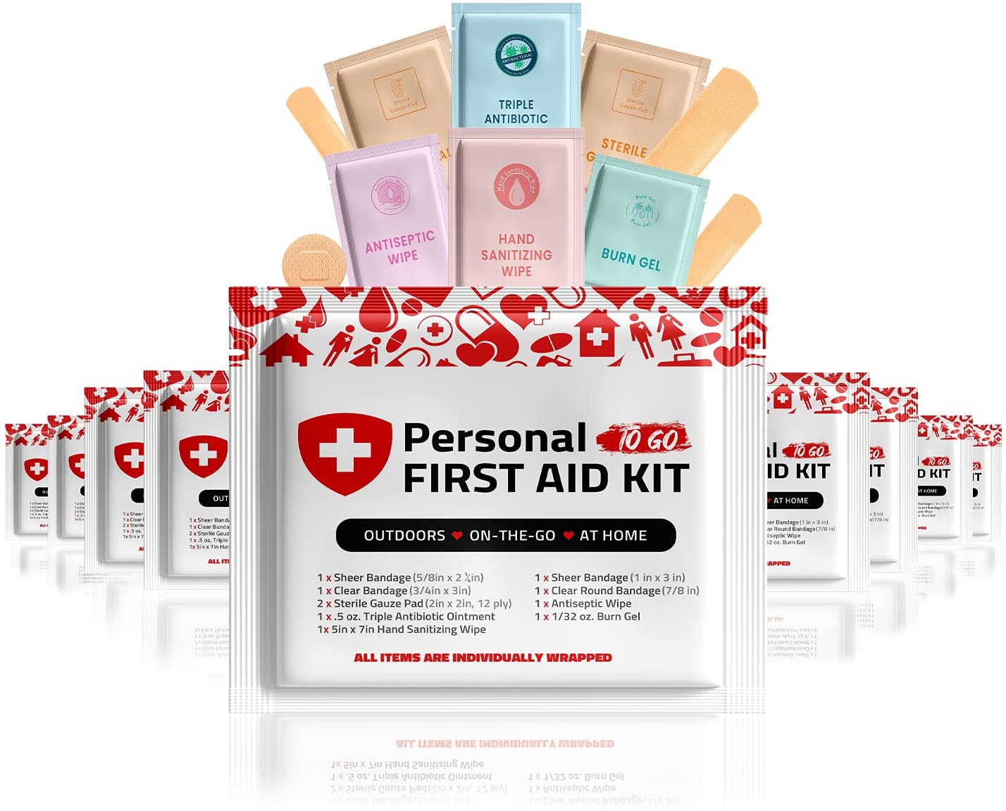 Portable Travel Size First Aid Kit - 10 Pack - Skincareheaven