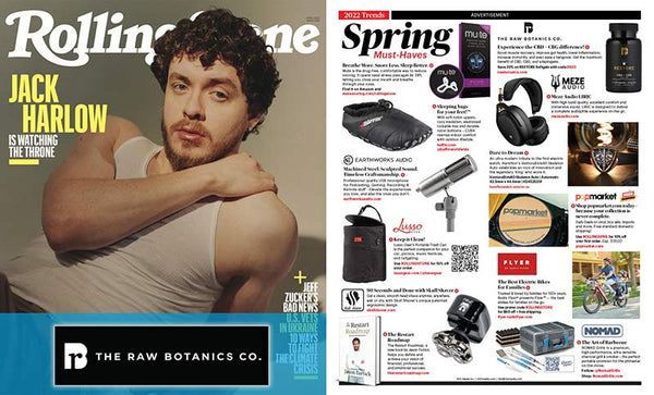 Raw Botanics featured in Rolling Stone magazine