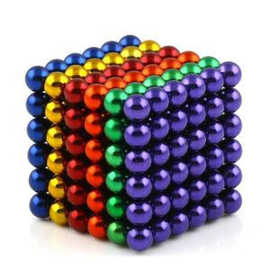 playing with magnetic balls