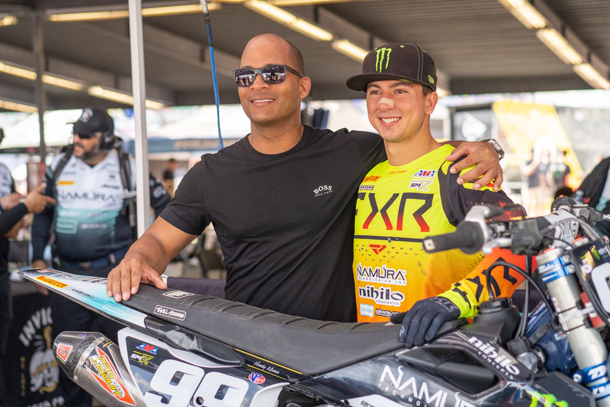 Hardy Munoz going off jump at Daytona Supercross