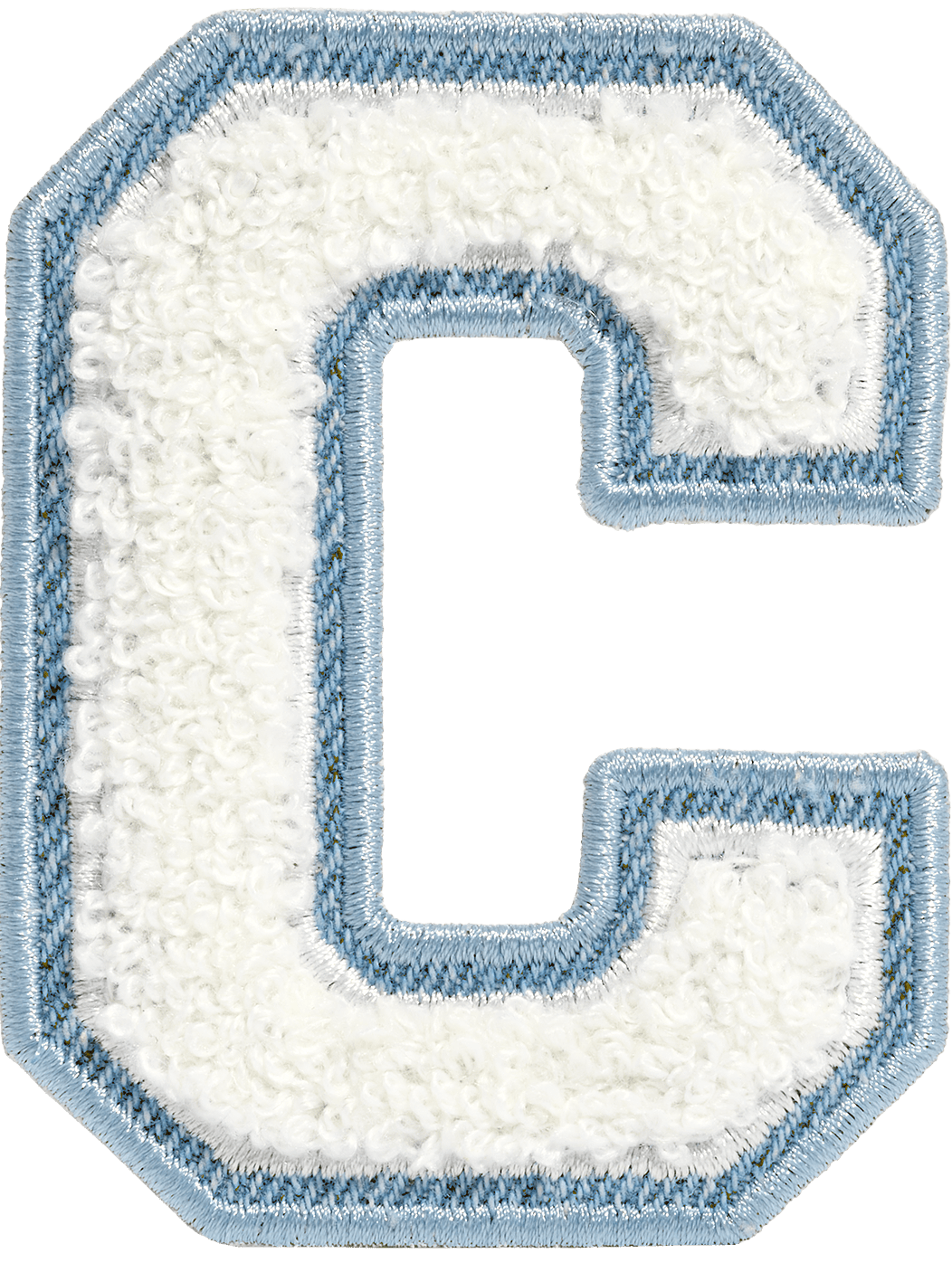 Stoney Clover Lane Blanc Denim Varsity Letter Patch