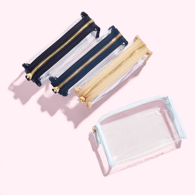 Clear Custom Logo Zipper Pencil Pouch