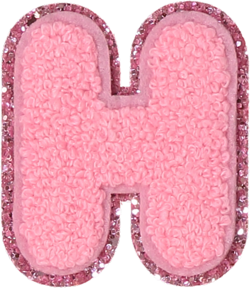 hello kitty pink glitter letter patches stoney clover lane