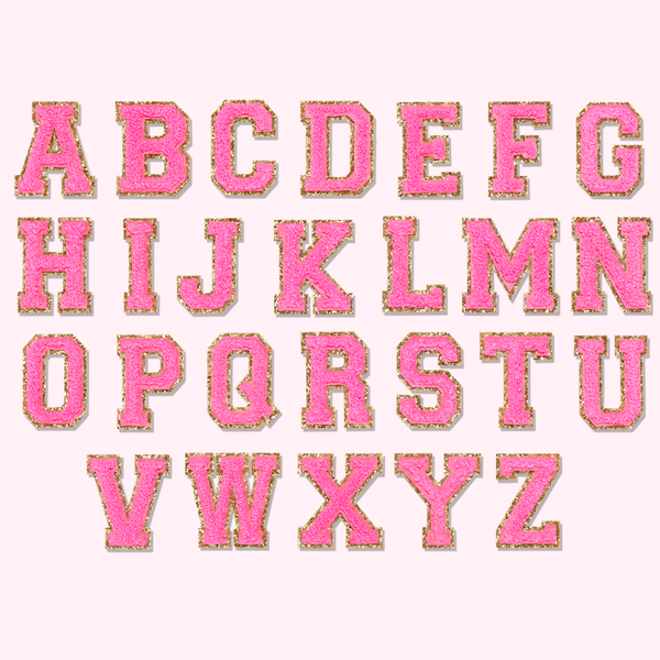 Letter Patchs Self-Adhesive Iron On Letters Patchs 1 PC Preppy Letter  Patches Stick on Letter Stickers Varsity Letter Patches