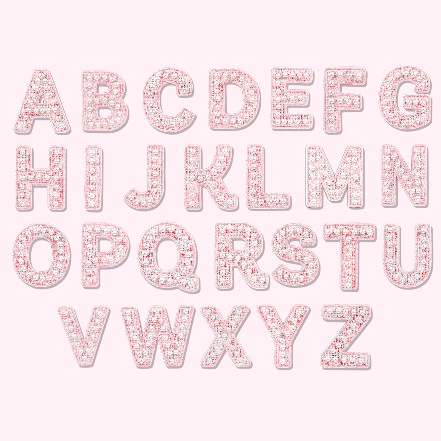 Pink Pearl Letter Patch