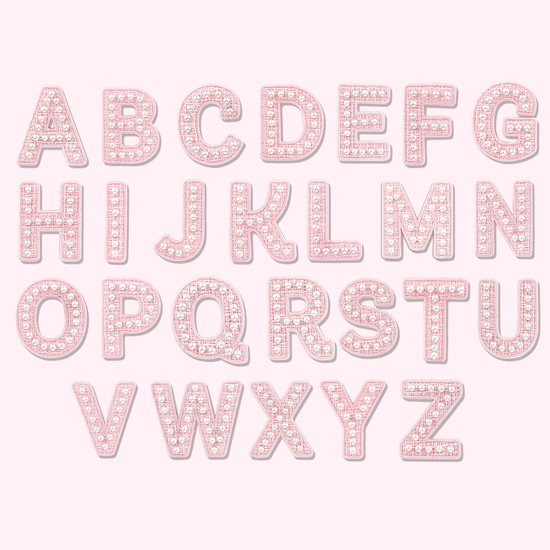 Pink Pearl Letter Patch