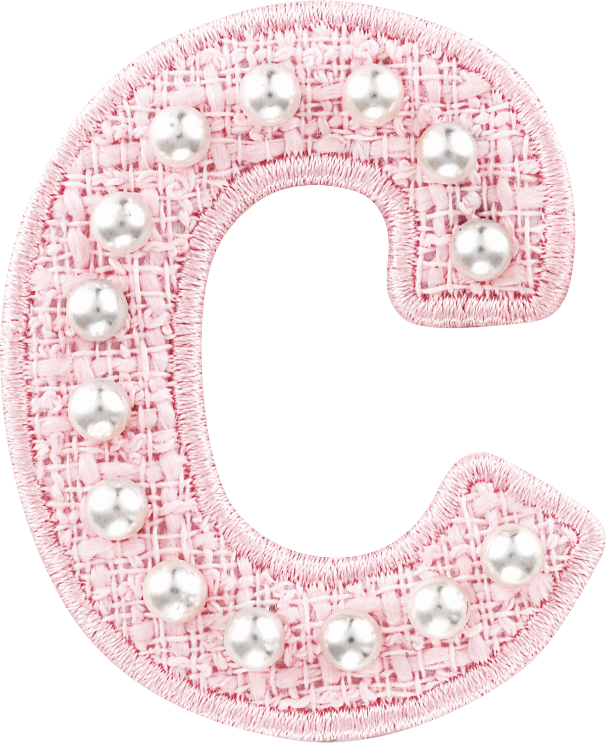 Pink Pearl Letter Patch