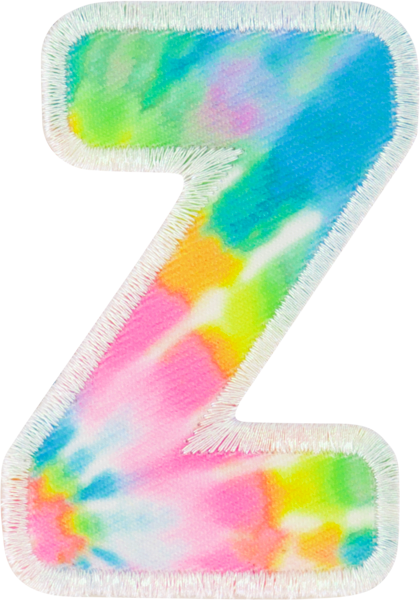 tie die alphabet clipart