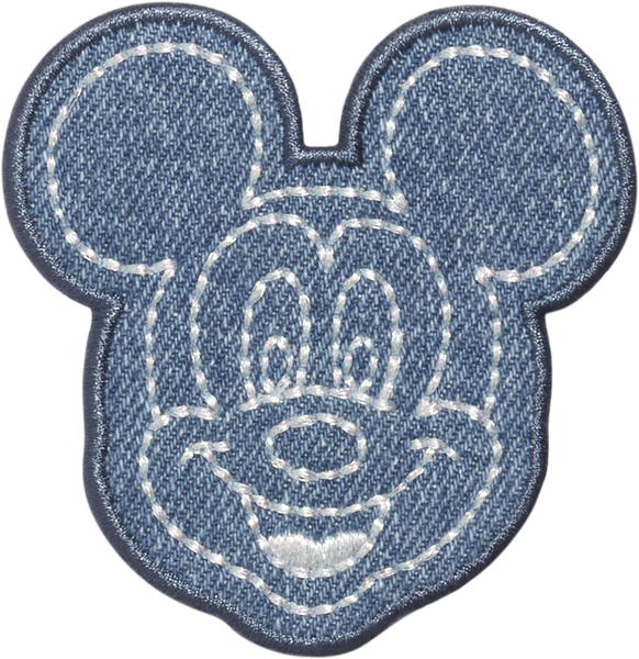 Disney Mickey Mouse Head Silhouette Iron on Embroidered Patch