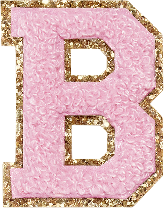 Flamingo Glitter Varsity Letter Patches | Stoney Clover Lane