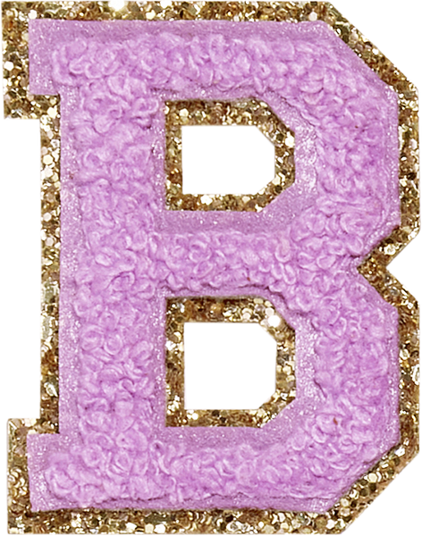 Grape Glitter Varsity Letter Patches | Stoney Clover Lane Patches