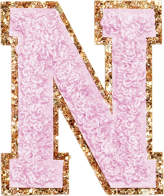 Lilac Glitter Varsity Letter Patches | Stoney Clover Lane Patches