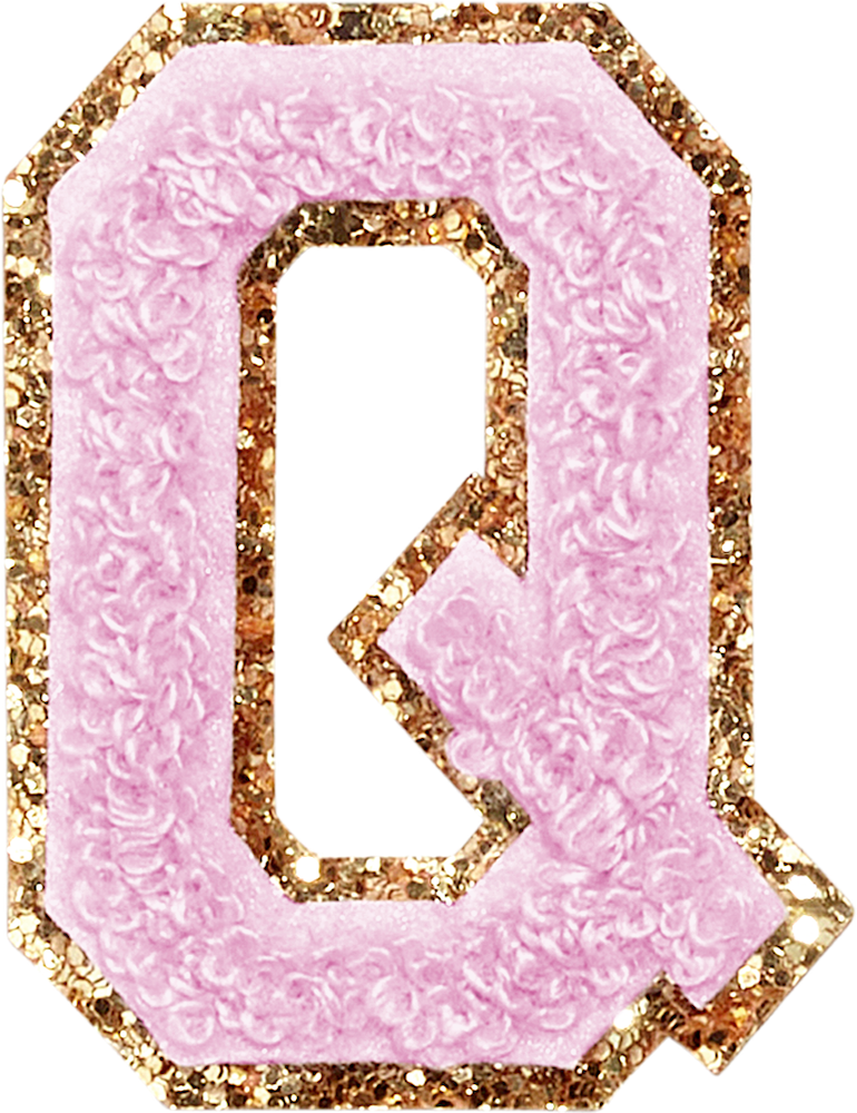 Lilac Glitter Varsity Letter Patches | Stoney Clover Lane Patches