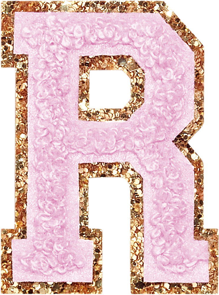 Lilac Glitter Varsity Letter Patches | Stoney Clover Lane Patches