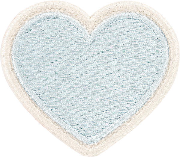 Stoney Clover Lane- Rolled Embroidery Heart Patch Peach