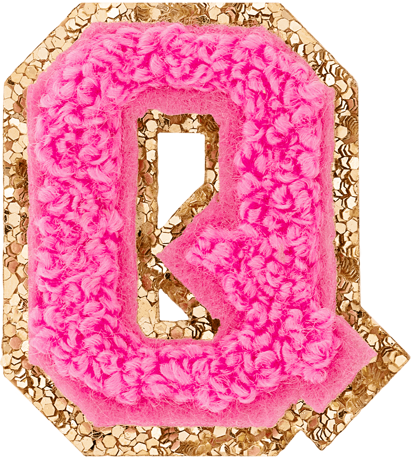 Flamingo Mini Glitter Varsity Letter Patch | Stoney Clover Lane Patches