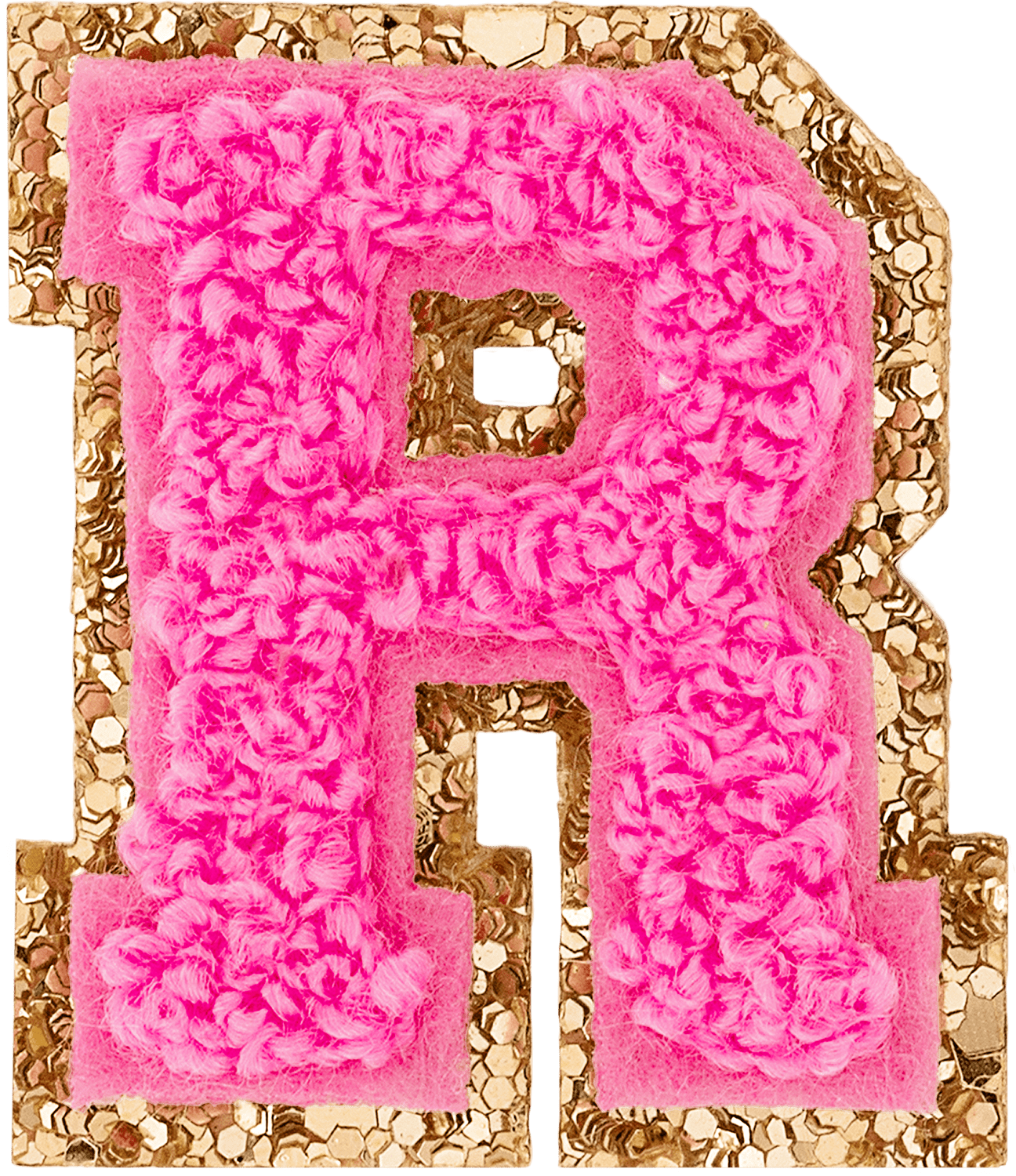 Flamingo Mini Glitter Varsity Letter Patch | Stoney Clover Lane Patches