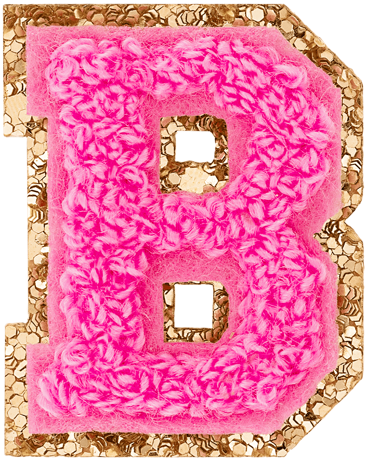 Flamingo Mini Glitter Varsity Letter Patch | Stoney Clover Lane Patches