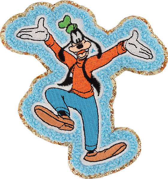 Disney Mickey Mouse Iron on Applique Mickey Blue Silhouette