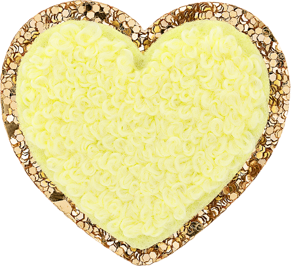 Stoney Clover Lane - Glitter Varsity Heart Patch - Blanc – Sunni