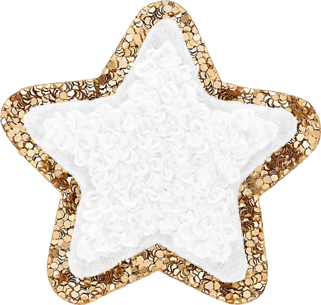 Shop Stoney Clover Lane Blanc Mini Glitter Varsity Star Patch