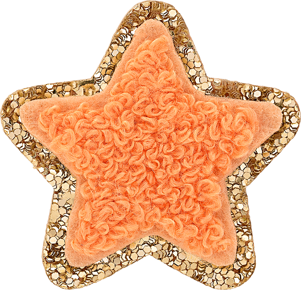 Shop Stoney Clover Lane Peach Mini Glitter Varsity Star Patch